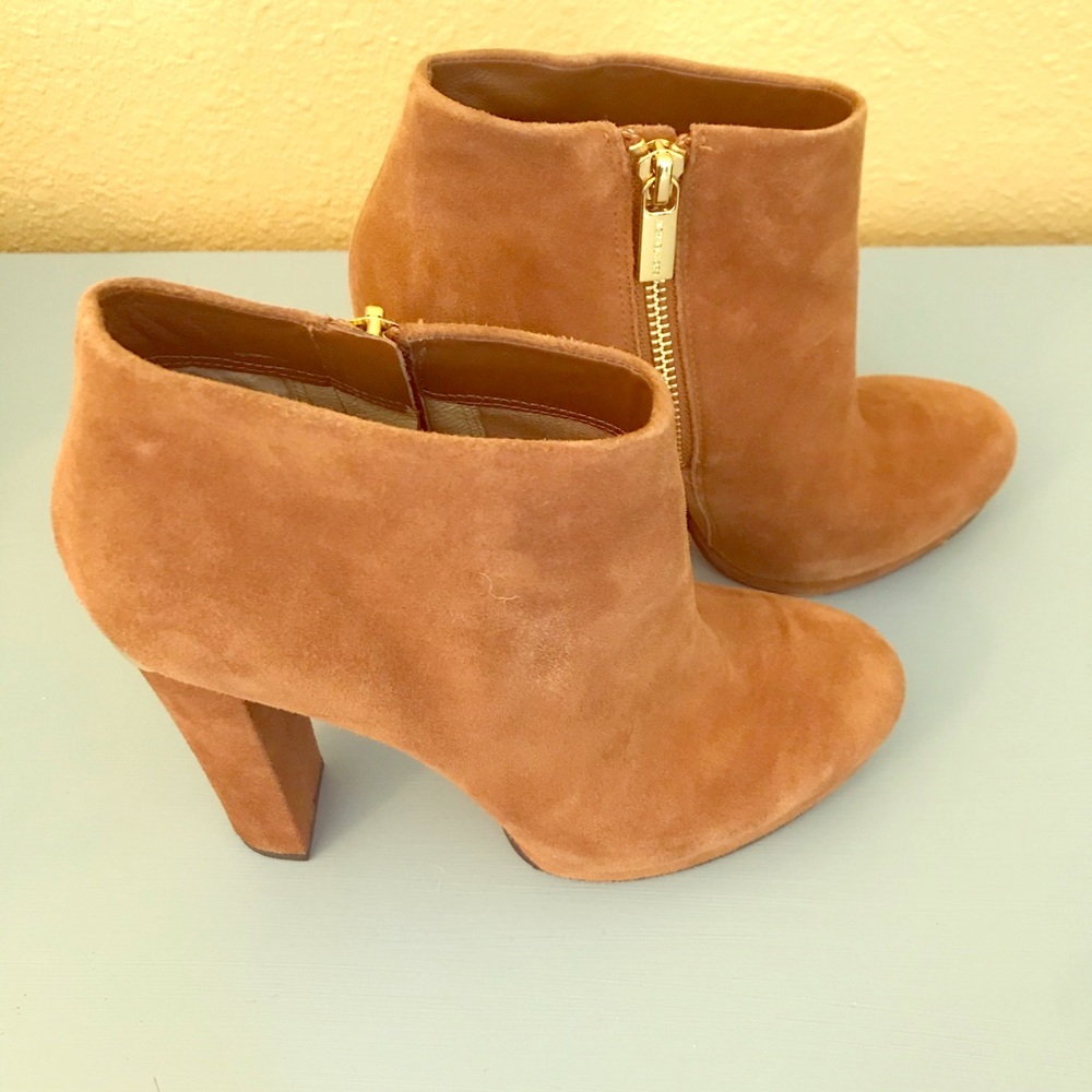 Michael Kors Camel Suede Heeled Ankle Booties